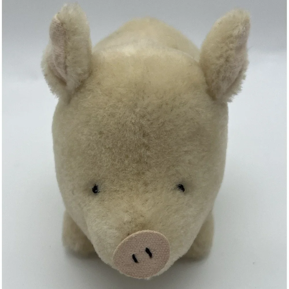 Vintage Dakin Wool Pig Plush 4 3/4